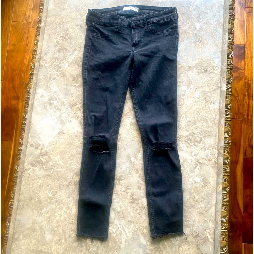 Hollister distressed black jeans